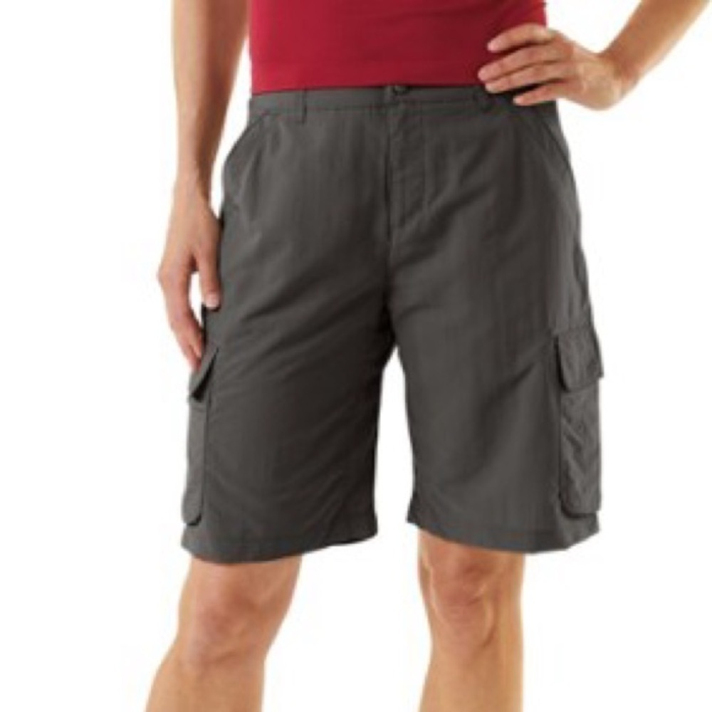 REI Sahara Shorts Gray Cargo Hiking Outdoor Women's 10" Inseam